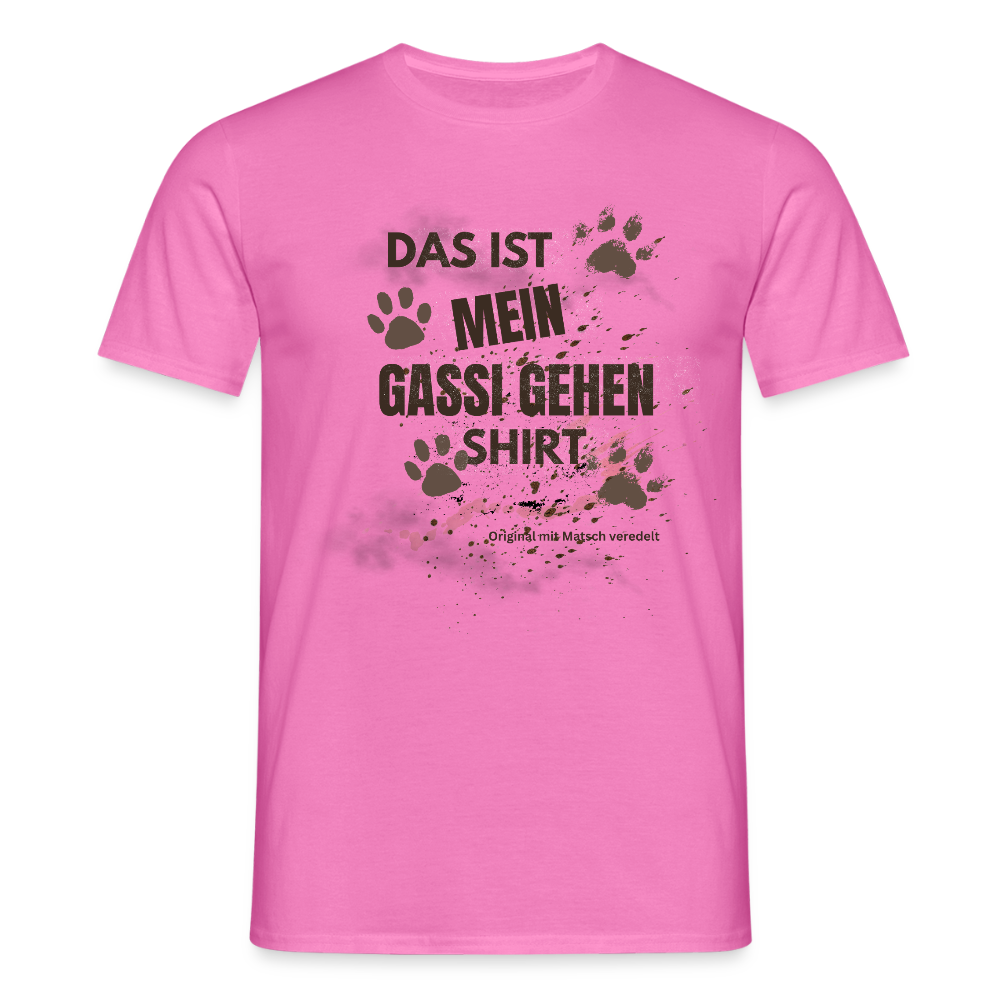 Das ist mein Gassi gehen Shirt Männer T-Shirt - Pink