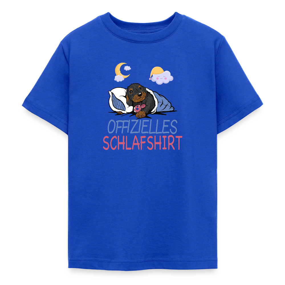 Offizielles Schlafshirt Rauhaardackel Teenager T-Shirt - Royalblau