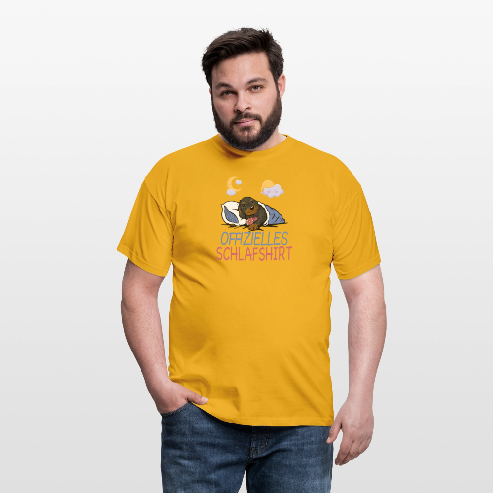 Offizielle Schlafshirt mit RauhaardackelMänner T-Shirt - Gelb