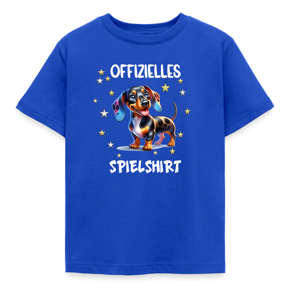 Offizielles Spielshirt Dackel Harlekindackel Kinder T-Shirt - Royalblau