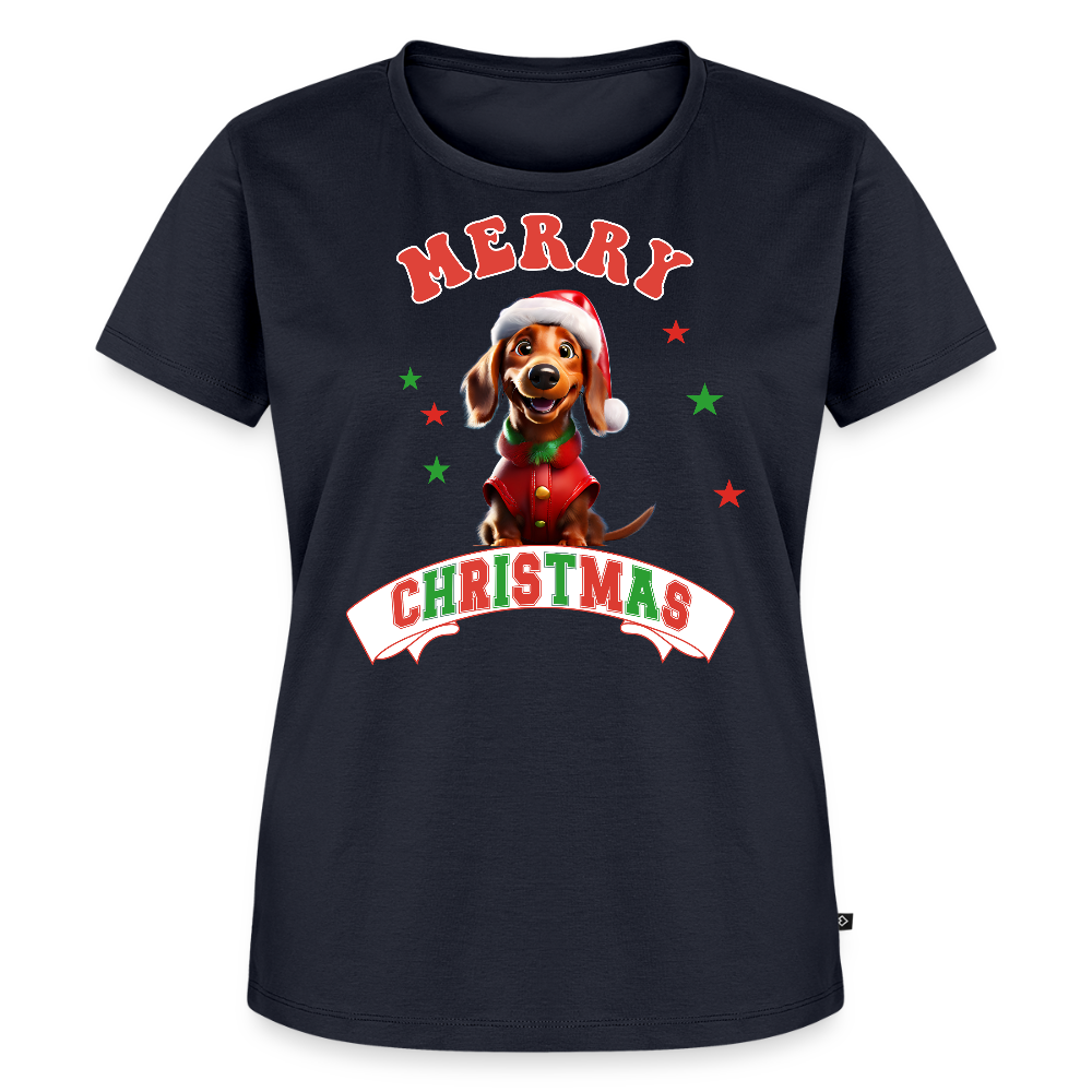 Merry Christmas – Dackel-Edition Frauen Premium T-Shirt - Navy