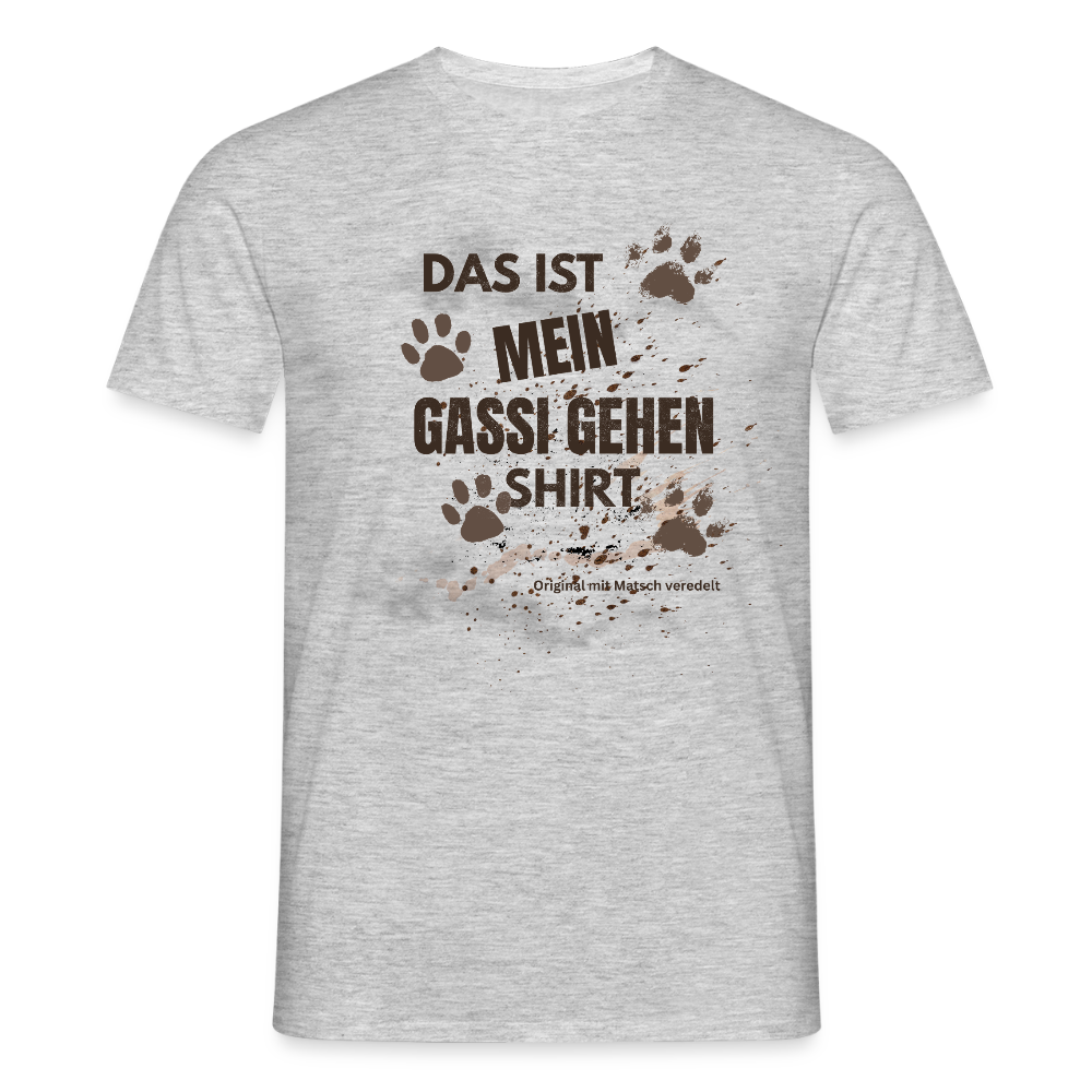 Das ist mein Gassi gehen Shirt Männer T-Shirt - Grau meliert