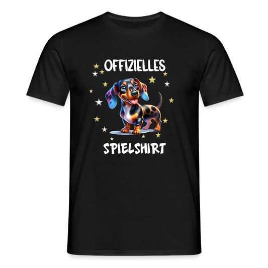 Offizielles Spielshirt Dackel Harlekindackel Männer T-Shirt - Schwarz