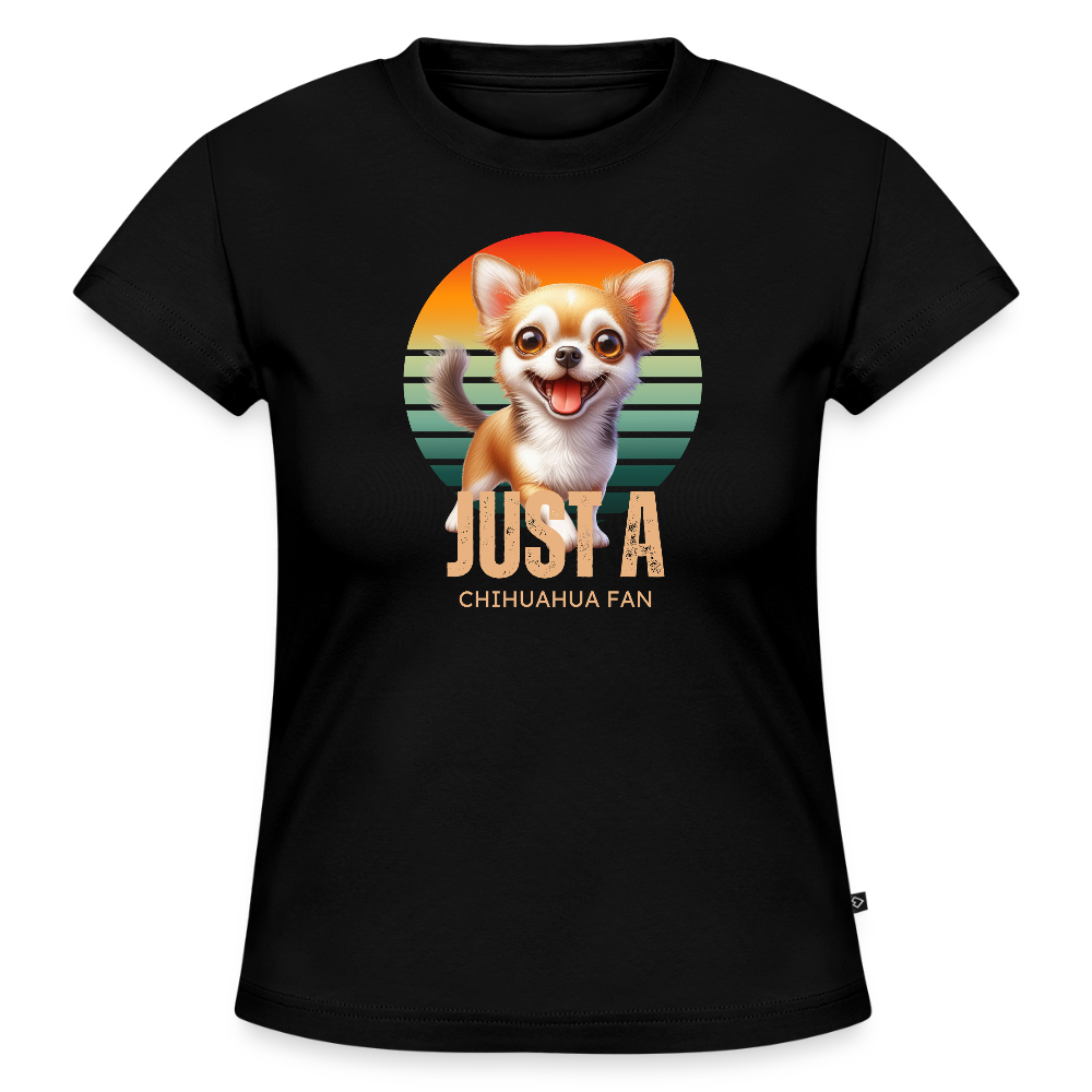 Just a Chihuahua Fan Cropped Frauen Baby Tee - Schwarz