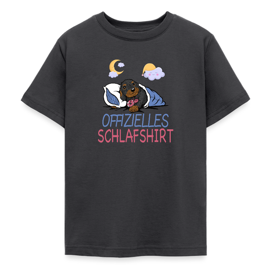 Offizielles Schlafshirt Rauhaardackel Teenager T-Shirt - Dunkelgrau