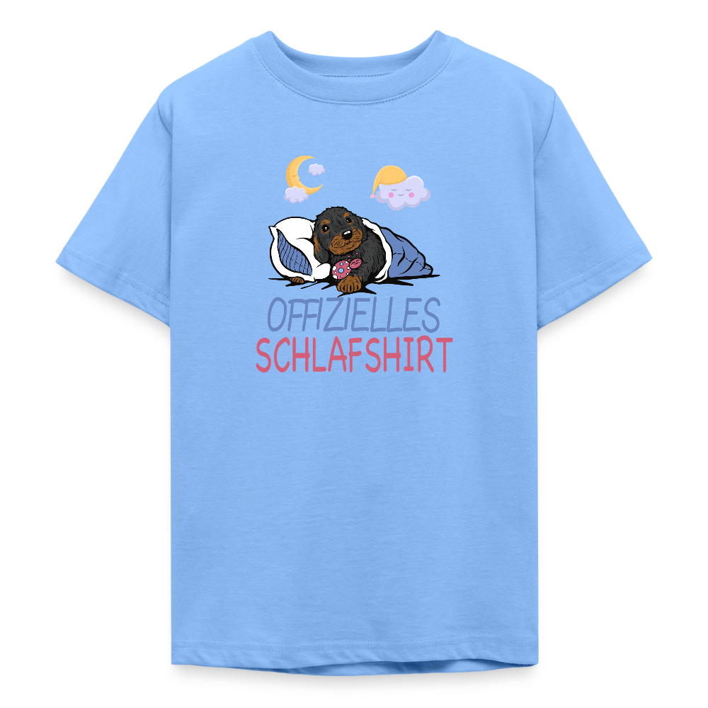 Offizielles Schlafshirt Rauhaardackel Teenager T-Shirt - Himmelblau