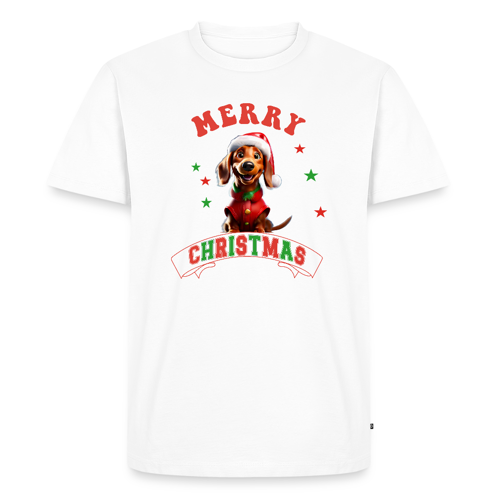 Merry Christmas – Dackel-Edition Männer Premium T-Shirt - Weiß