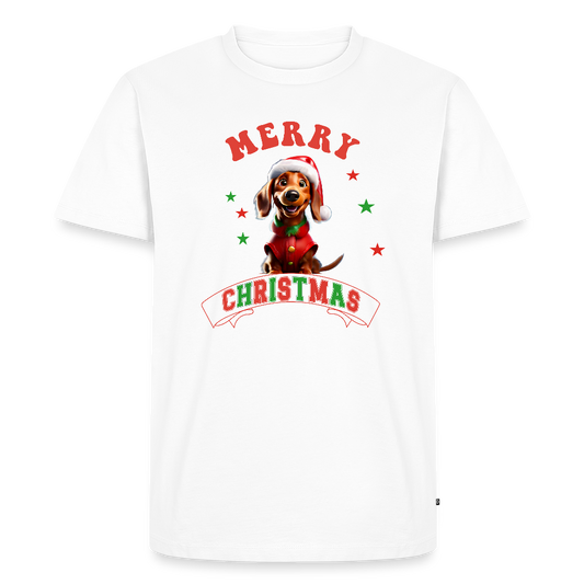 Merry Christmas – Dackel-Edition Männer Premium T-Shirt - Weiß