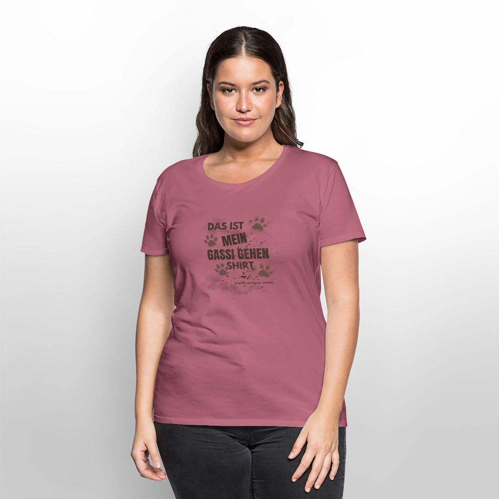 Das ist mein Gassi gehen Shirt Frauen Premium T-Shirt - Mauve