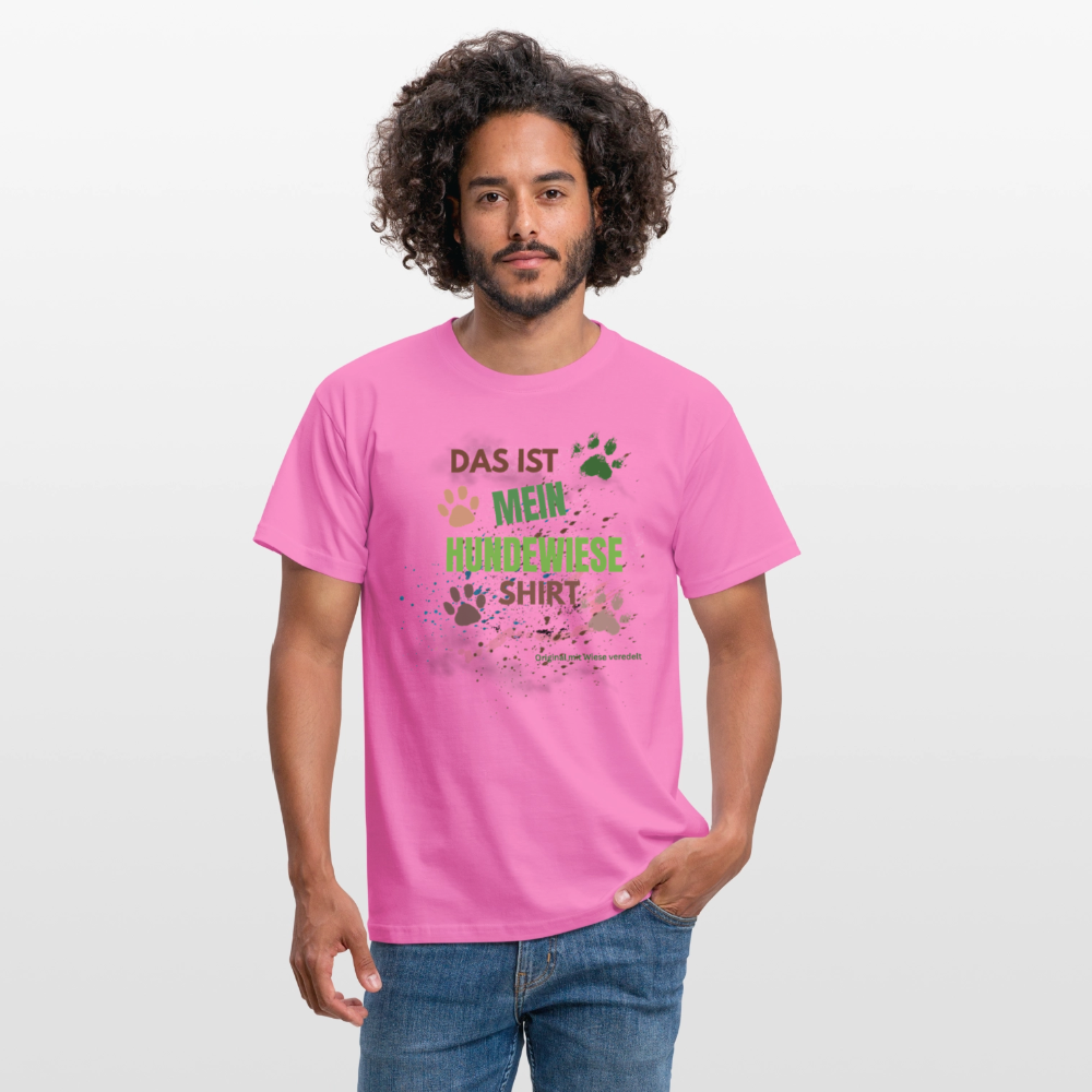Das ist mein Hundewiese Shirt mit Pfotenabdrücken und Spritzern lustiges Frauen  T-Shirt - Pink