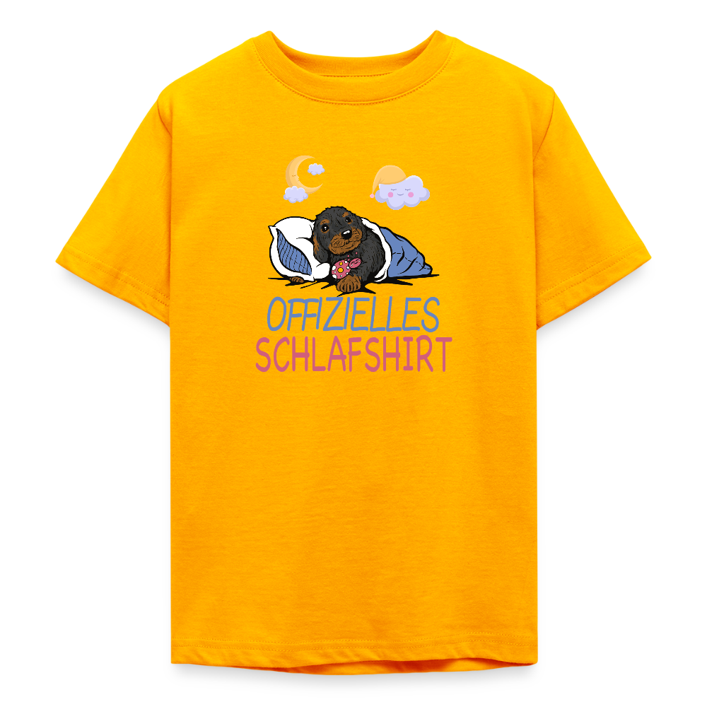 Offizielles Schlafshirt Rauhaardackel Teenager T-Shirt - Gold