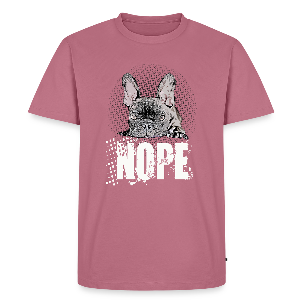 NOPE Hoodie 🐶 | Lustiger Hoodie für Hundeliebhaber*innen mit Frenchie-Motiv  Männer Premium Shirt - Mauve