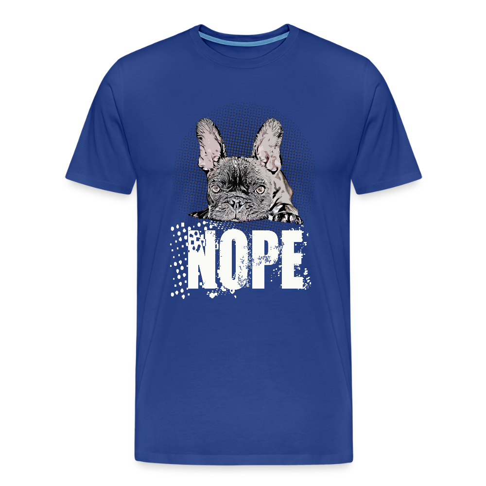 NOPE Hoodie 🐶 | Lustiger Hoodie für Hundeliebhaber*innen mit Frenchie-Motiv  Männer Premium Shirt - Königsblau