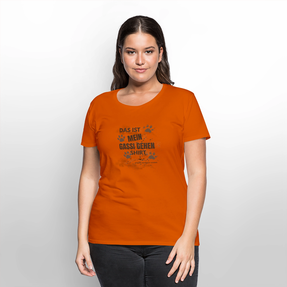 Das ist mein Gassi gehen Shirt Frauen Premium T-Shirt - Orange 