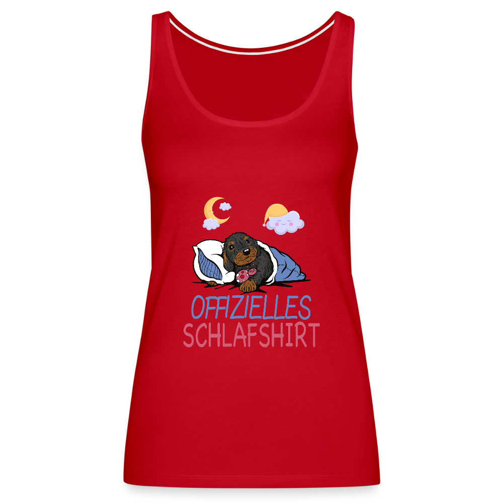 Offizielles Schlafshirt Rauhaardackel Frauen Premium Tank Top - Rot