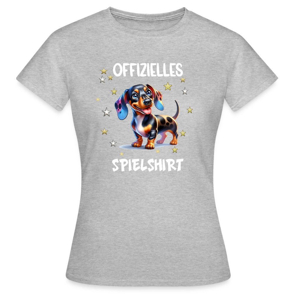 Offizielles Spielshirt Dackel Harlekindackel Frauen T-Shirt - Grau meliert