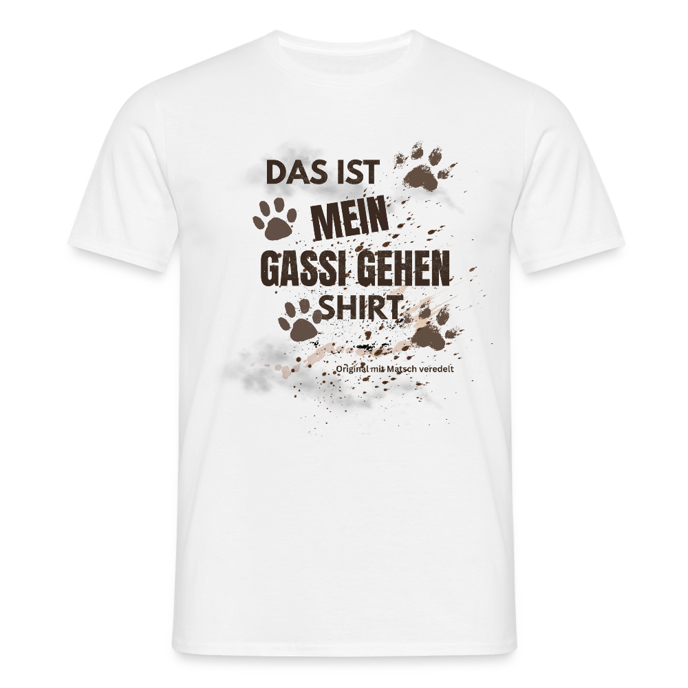 Das ist mein Gassi gehen Shirt Männer T-Shirt - Weiß