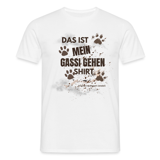 Das ist mein Gassi gehen Shirt Männer T-Shirt - Weiß