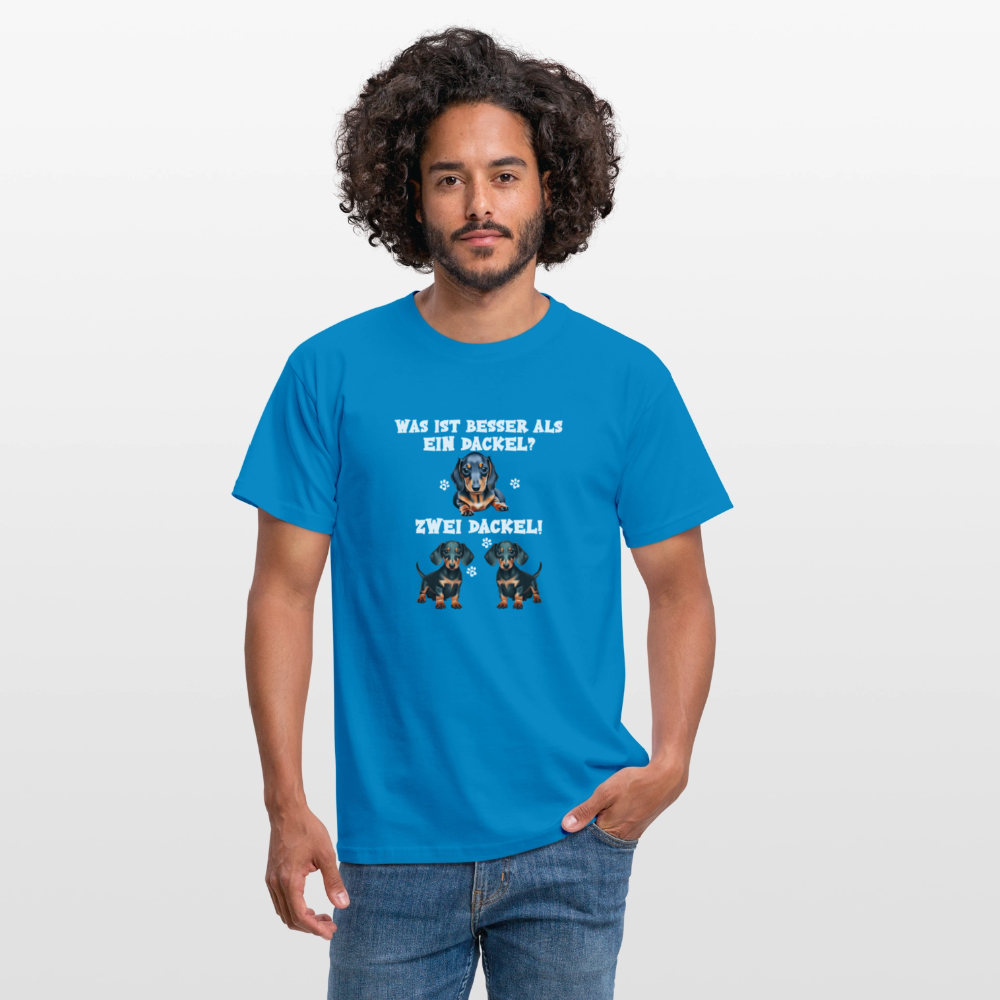 Was ist besser als ein Dackel? Zwei Dackel  Männer T-Shirt - Royalblau