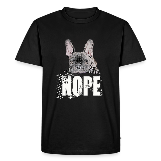NOPE Hoodie 🐶 | Lustiger Hoodie für Hundeliebhaber*innen mit Frenchie-Motiv  Männer Premium Shirt - Schwarz