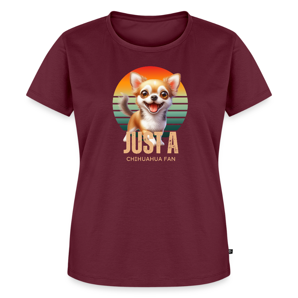 Just a Chihuahua Fan Frauen Premium T-Shirt - Burgunderrot