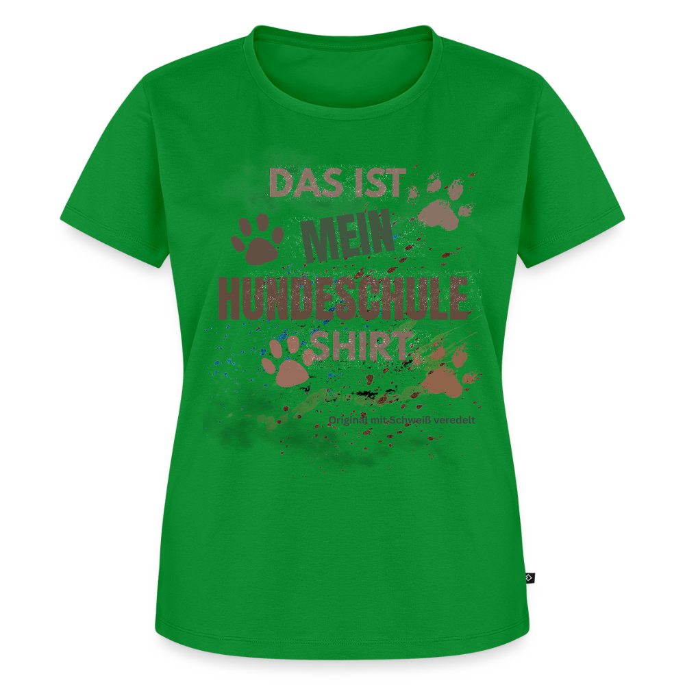 Das ist mein Hundeschule Shirt mit Pfotenabdrücken und Spritzern lustiges Frauen  T-Shirt - Grün