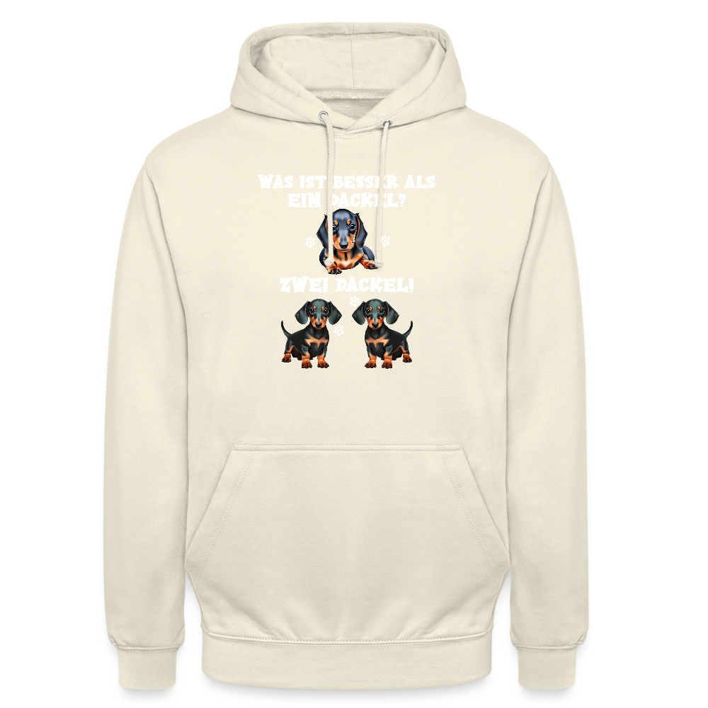 Was ist besser als ein Dackel? Zwei Dackel Unisex Hoodie - Vanille-Milchshake