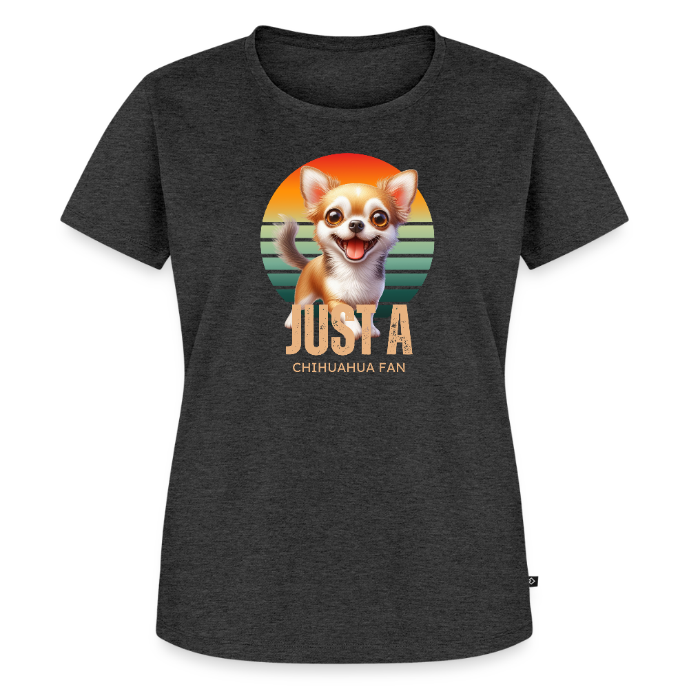 Just a Chihuahua Fan Frauen Premium T-Shirt - Anthrazit meliert