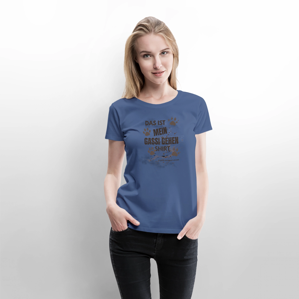 Das ist mein Gassi gehen Shirt Frauen  T-Shirt - Taubenblau