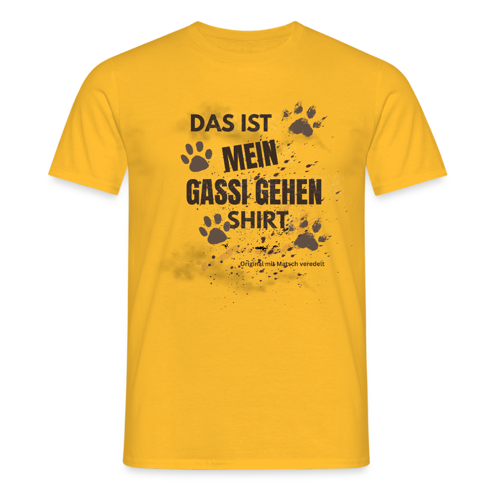Das ist mein Gassi gehen Shirt Männer T-Shirt - Gelb