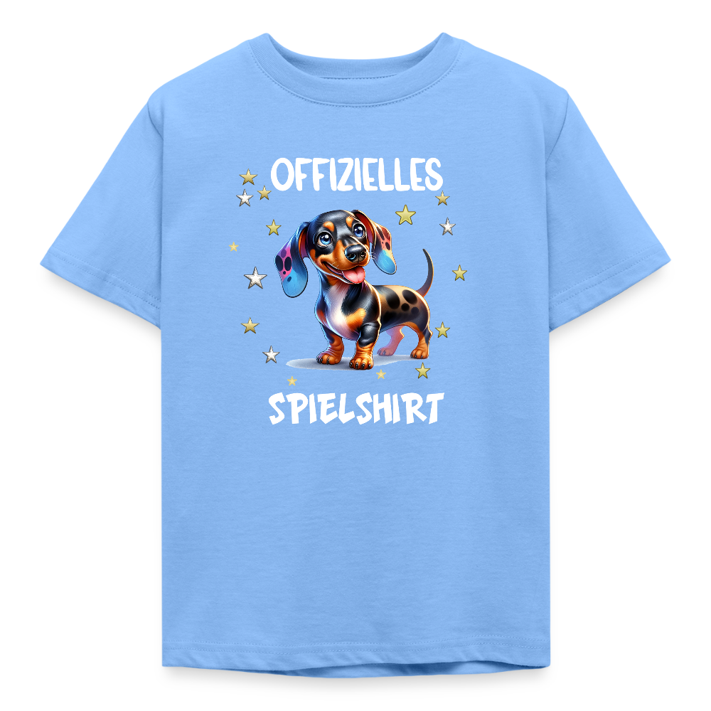 Offizielles Spielshirt Dackel Harlekindackel Kinder T-Shirt - Himmelblau